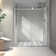 Brushed Nickel Frameless One Fixed And One Shifted Shower Door,Stainless Steel Large Pulleys With Adjustable Soft Closing Function