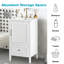 Meuble-lavabo de 20 po avec lavabo, porte simple, tablette de porte et repose-pieds réglables-1320217303