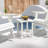 Side Table, Square Patio End Table, Weather Resistant 15" Outdoor Hdpe Table-887800731