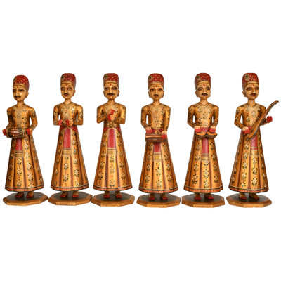 Ensemble de 6 figurines de musicien Rajasthan