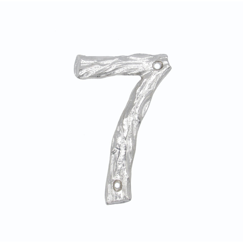 Numéro de maison à fixation en métal, 7