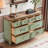 Green Solid Wood Accent Cabinet-212171051