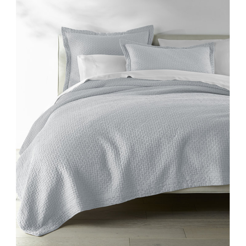 Juliet 100% Cotton Envelope Sham, King, Barely Blue