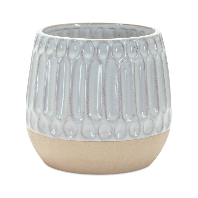 Ensemble de 2 vases de table en porcelaine grise / brune Rawlinson