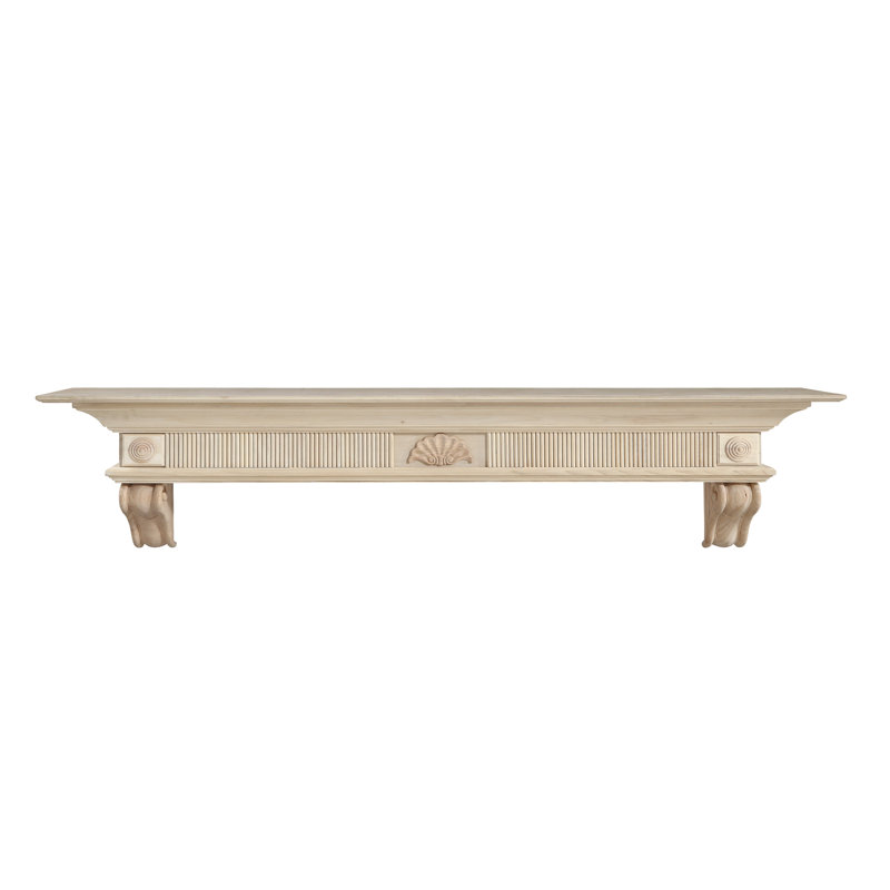 The Devonshire Fireplace Mantel Shelf, Unfinished, 72"