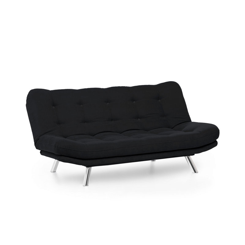 Canapé sans accoudoirs 23 po, 100 % polyester noir