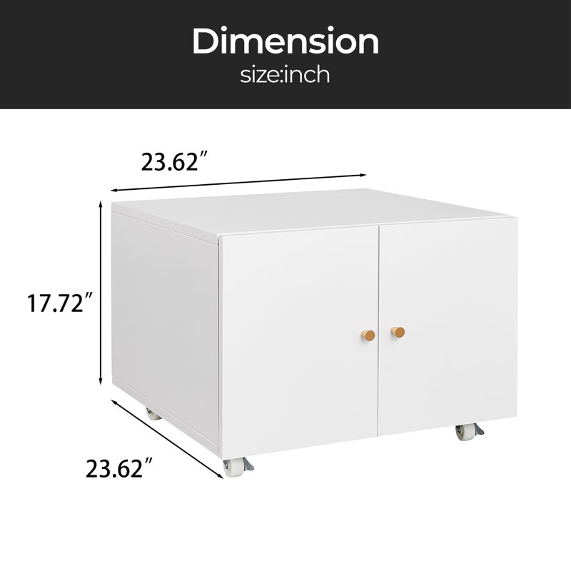 Mahfouz 23.62'' Wide Mobile Steel File Cabinet