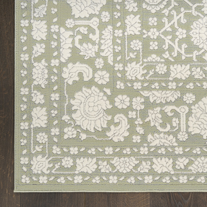 Nourison Grace Sage Vintage Indoor Rug, Rectangle 5'3" x 7'3"