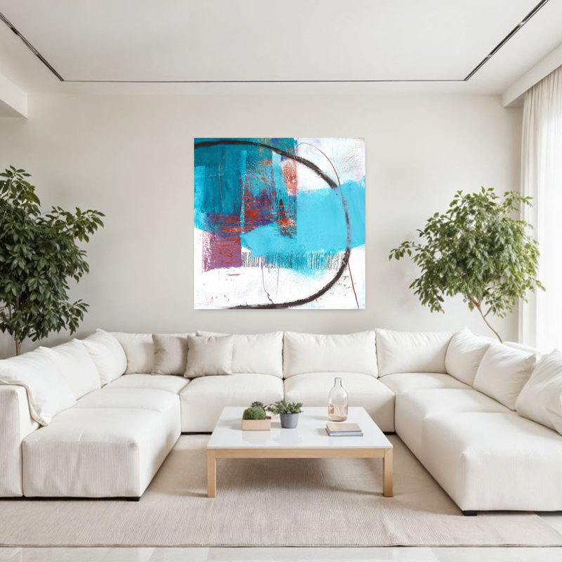 «Berthing Sounds», art contemporain abstrait, H 48 po x l 48 po