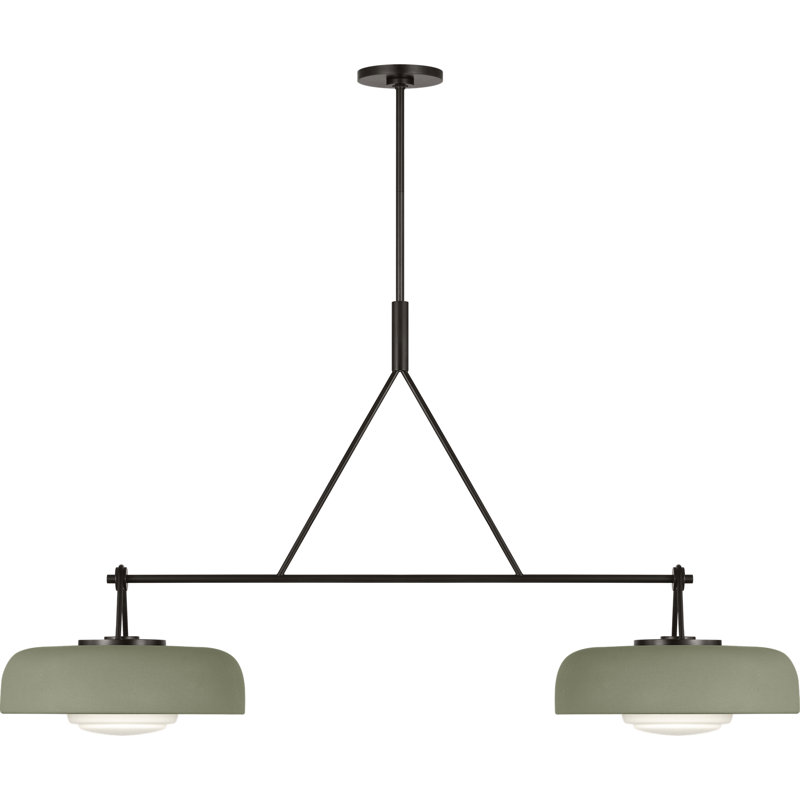 Liora 2 - Light Chandelier, Sage, Aged Iron