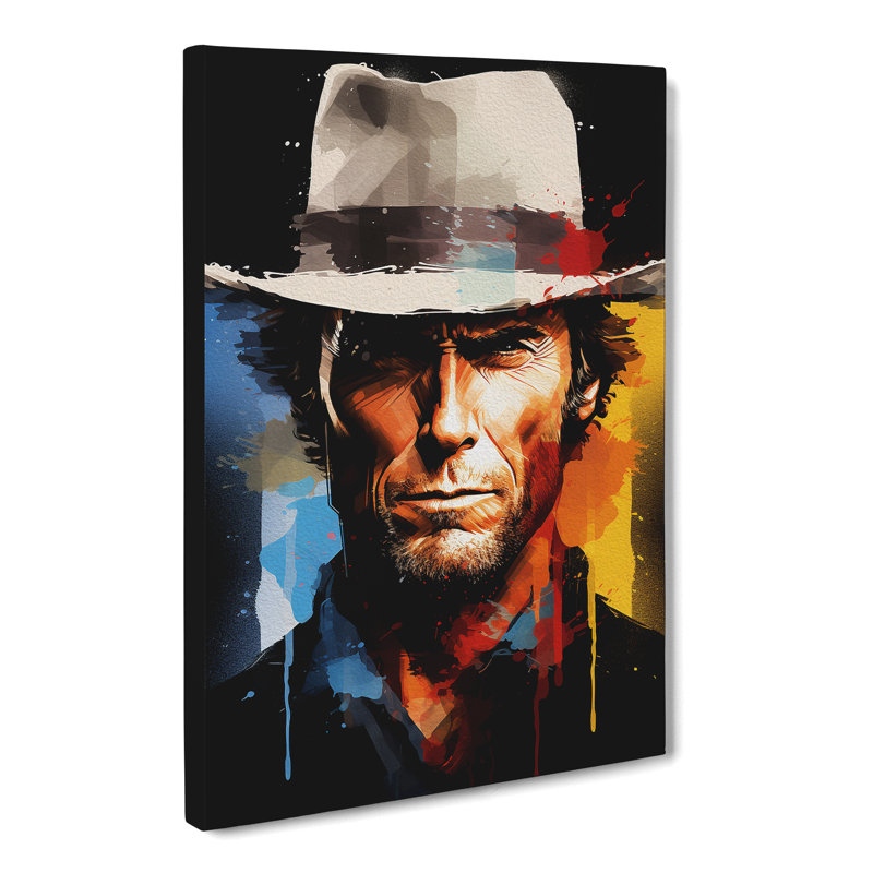 Clint Eastwood Constructivism - Wrapped Canvas, 50cm H x 35cm W x 3cm D