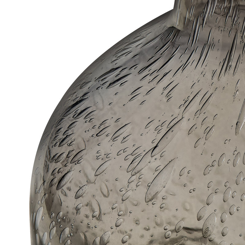 Vase en verre transparent 8 ", 8 inch, Gris