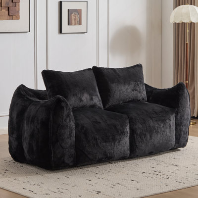 Canapé à billes doux et confortable pour adultes, idéal pour se détendre en famille, entre amis ou avec des animaux de compagnie dans les espaces intérieurs