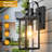 4-Mode Motion Sensor Dusk to Dawn Outdoor Wall Light for Porch, Matte Black-1376235188
