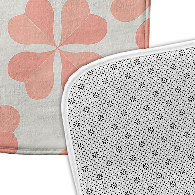 Tapis de bain Boname, L 17 po x L 24 po, Rose