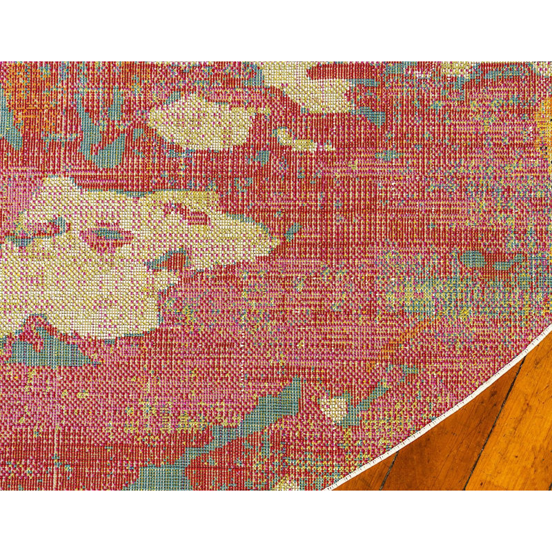 Tanguay Abstract Indoor Rug, Round 8'