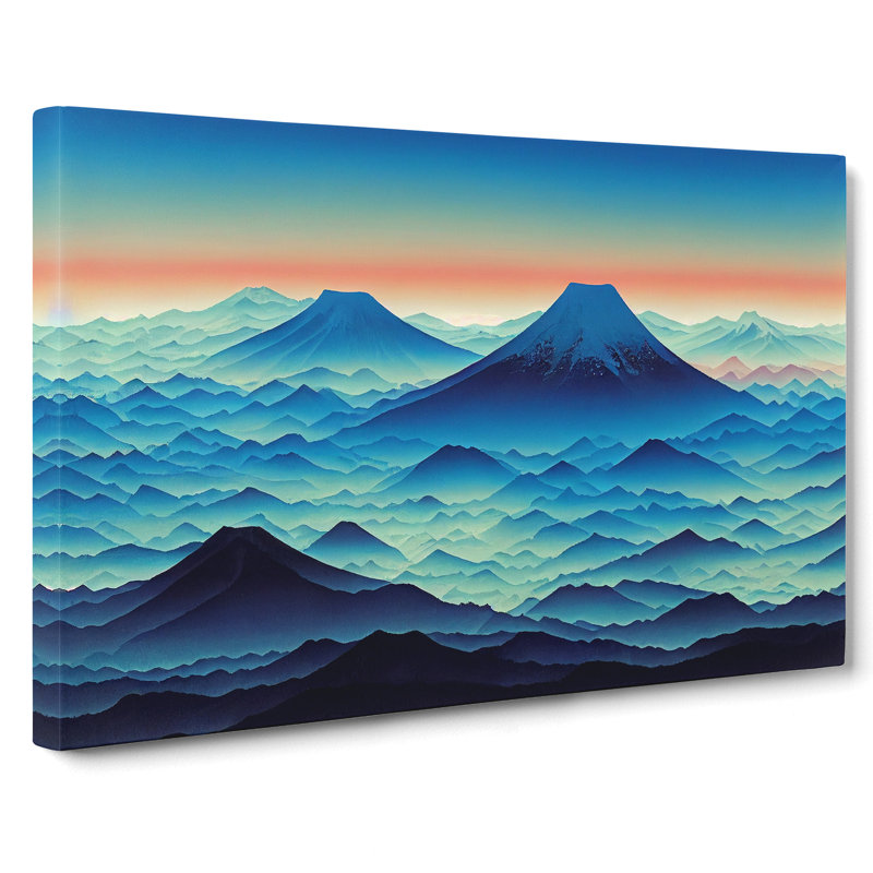 Righteous Japanese Mountains - Wrapped Canvas, 40cm H x 60cm W x 3cm D