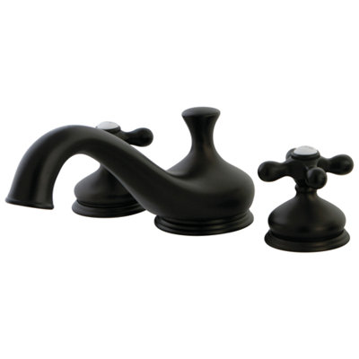 Kingston Brass Heritage Two-Handle 3-Hole Deck Mount Roman Tub Faucet