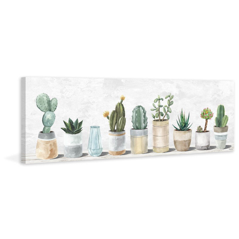 Reproduction d'art sur toile tendue, Just Just Succulent, H 15 po x l 45 po x P 1,5 po