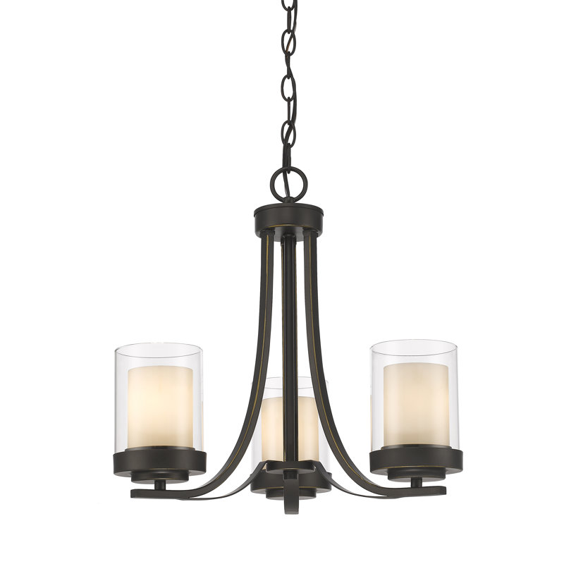 Arie 3 - Light Steel Dimmable Classic / Traditional Chandelier, Olde Bronze