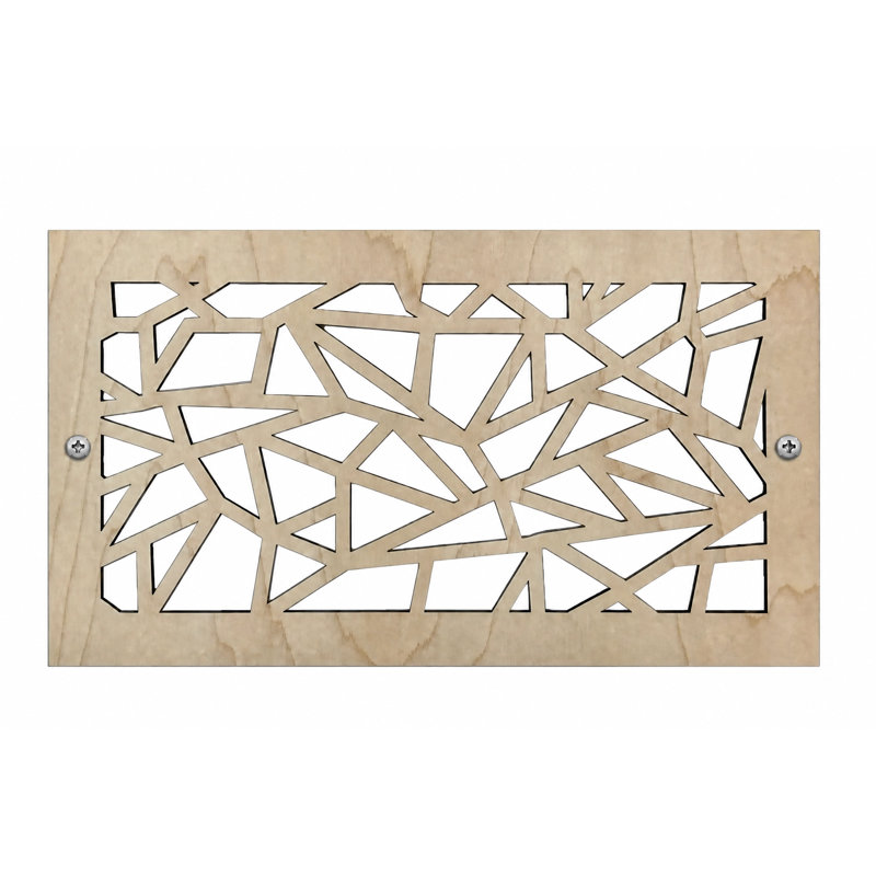 Registres muraux et de plafond Stellar Air White avec vis en laiton - 8 x 16 (ouverture du conduit) - taille totale 10 x 18 - Triangle