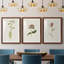 " Mauve Garden Flowers IV " 3 - Pieces Painting Print-2108183991-2108183990