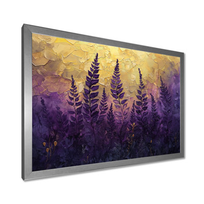 Jacklene rêvant fougères dans le surréalisme de la brume mauve VI - fougères, art mural