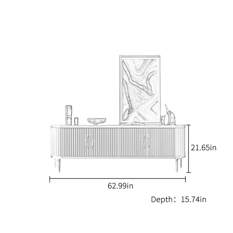 Light luxury high-end design sense TV cabinet, 62.99''