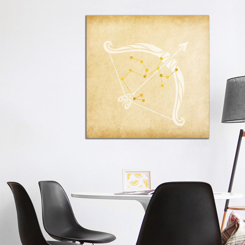 Independent Archer With Constellation by 5by5collective - Gallery-Wrapped Canvas Giclée on Canvas, Black Framed