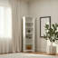 Armoire de coin haute de 65,7 po avec tablettes réglables pour un meilleur rangement, armoire de rangement Pentagon-Design pour salle de bain, salon et cuisine, blanc