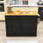 Kitchen Island with Drop Leaf,Power Outlet and 5 Side Racks-1066313935
