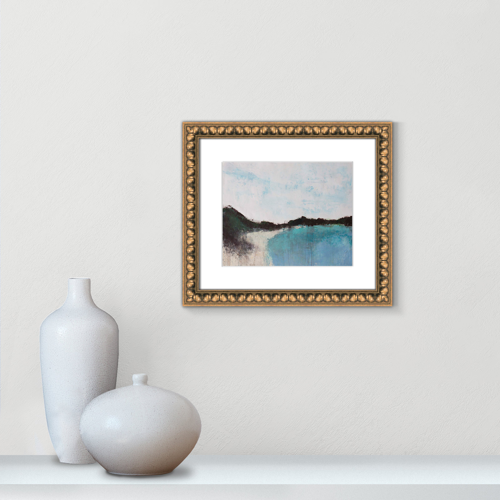 Mountainside Lakeview III Print, 14" H x 16" W x 0.75" D, Gold Framed