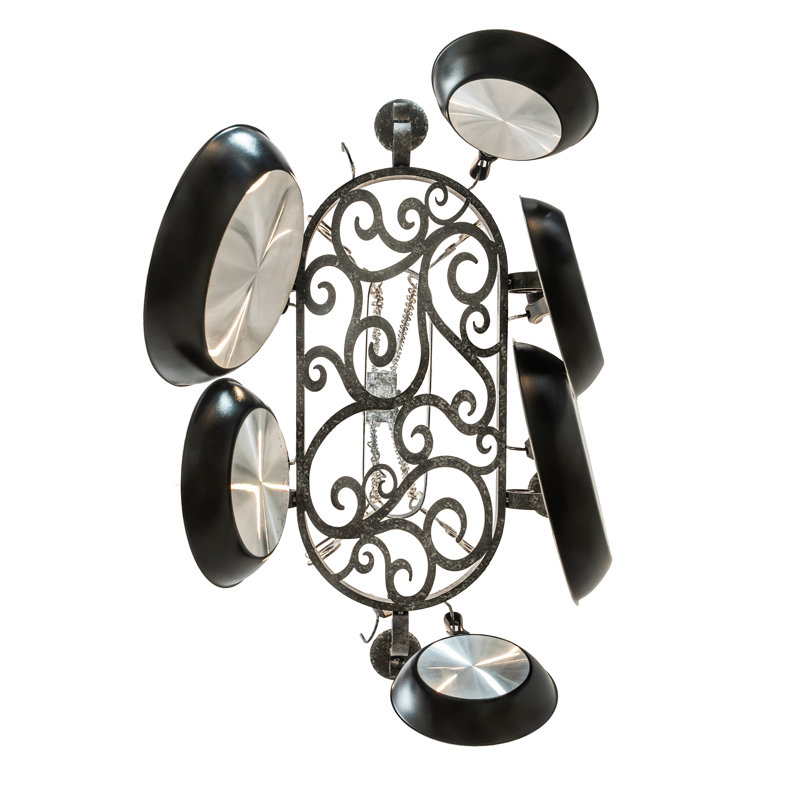 38" Long Neo 6 Light Pot Rack