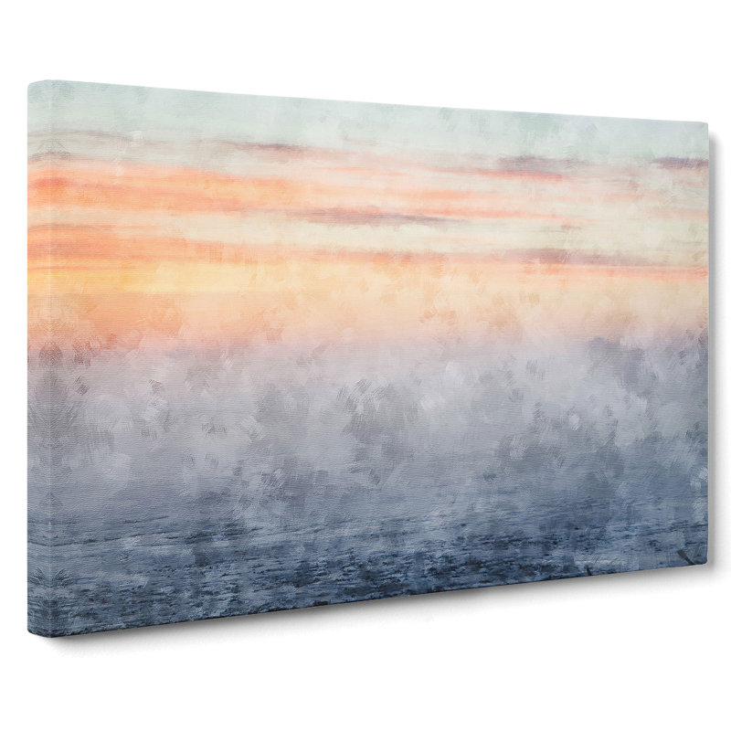 Peach Landscape - Wrapped Canvas, 40cm H x 60cm W x 3cm D