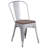 Kewaunee Metal Stackable Chair with Wood Seat-1921678927
