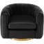 Fauteuil d'appoint pivotant, fauteuil demi-tonneau inclinable en velours-289250895
