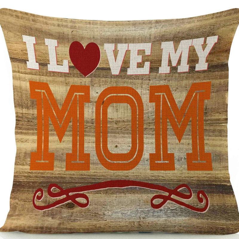  Coussin en lin Love My Mom