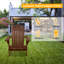 Chaise Adirondack d'extérieur en sapin teint naturel (ensemble de 2)-1934854804