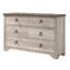Commode 6 tiroirs style vieilli 1Pc