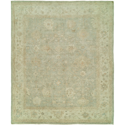 Hand Knotted Wool Ikat Area Rug