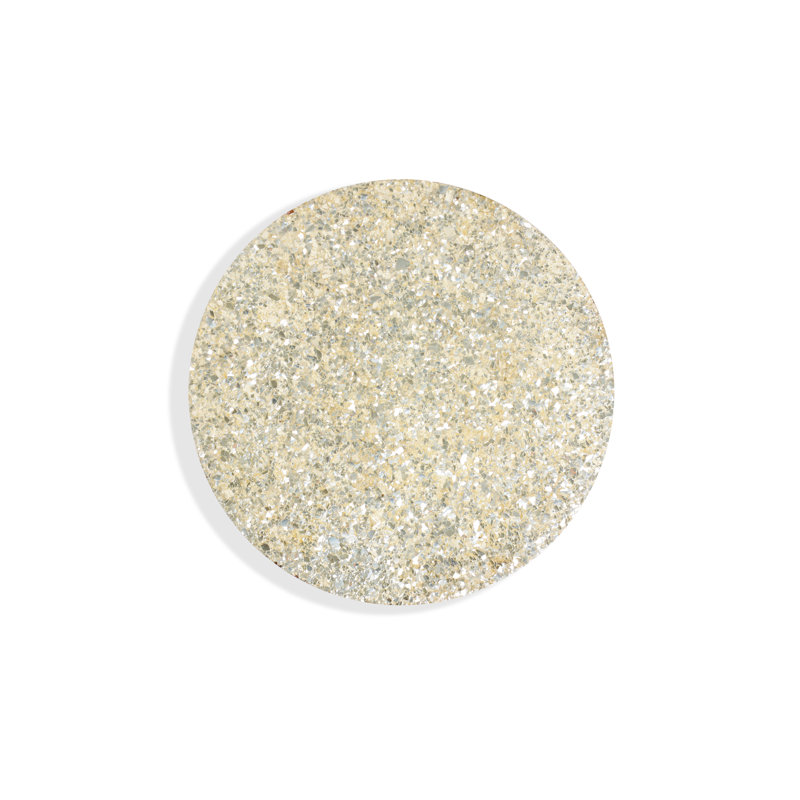Plat de service en résine champagne doré - 15 po, Argent argent