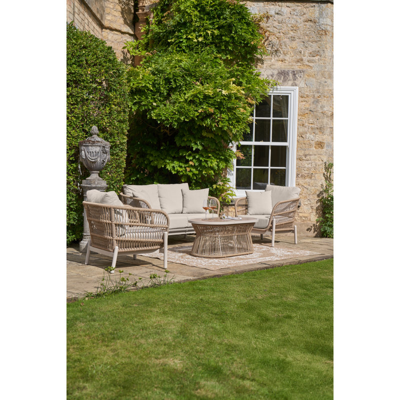 Aris Wicker 4 - Person Garden Lounge Set