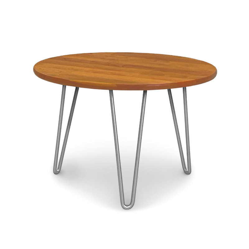 Duane Small Round Coffee Table With Metal Legs, 16" H x 24" L x 24" W