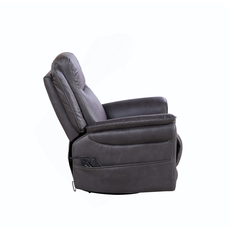 Fruge OKIN Motor Power Swivel Recliner Chair, Gray