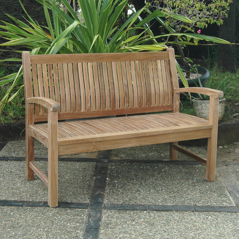 Jarvis Outdoor Teak Bench, 36" H x 47" W x 24" D