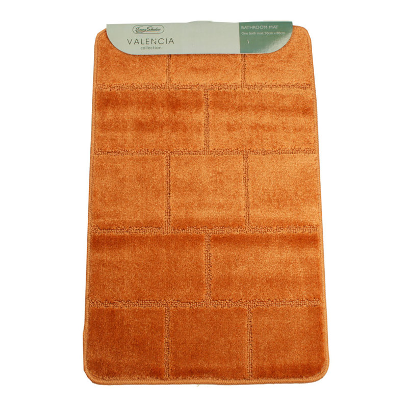 Abibail Non-Slip Bath Rug, Pink