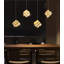 Lustre rectangulaire moderne 4 lumières à DEL-130135617