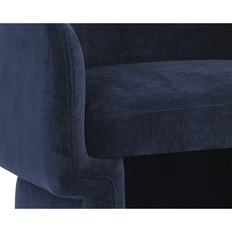 Upholstered Barrel Chair - Blue, Navy Blue