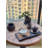 Retro French Country Wooden Round Side Table, Pedestal Accent End Table for Living Room, Homestay & Restaurant