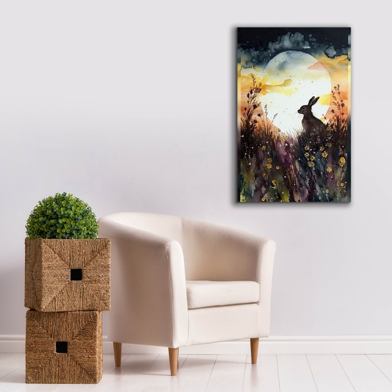 "Pâques lune" par The Golden Valley, art mural sur toile, H 40 po x l 26 po x P 1,5 po